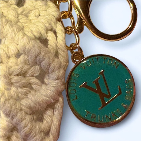 Louis Vuitton Accessories - Louis Vuitton Gold and Teal Keychain